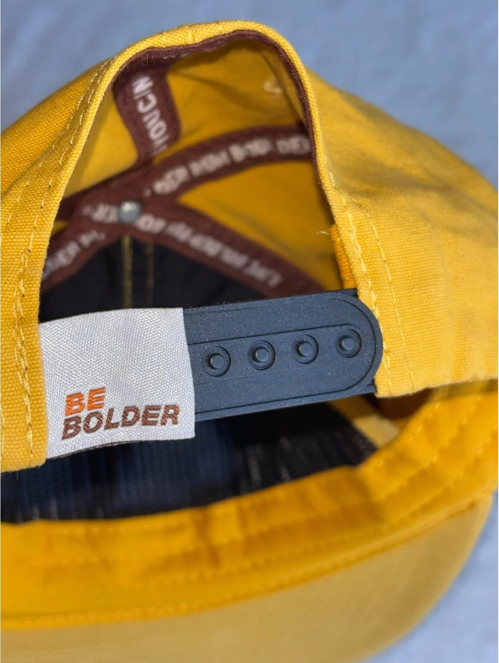 Bolder Boulder 10K Marathon Trucker Hat Yellow Retro Style Rope Snapback Cap
